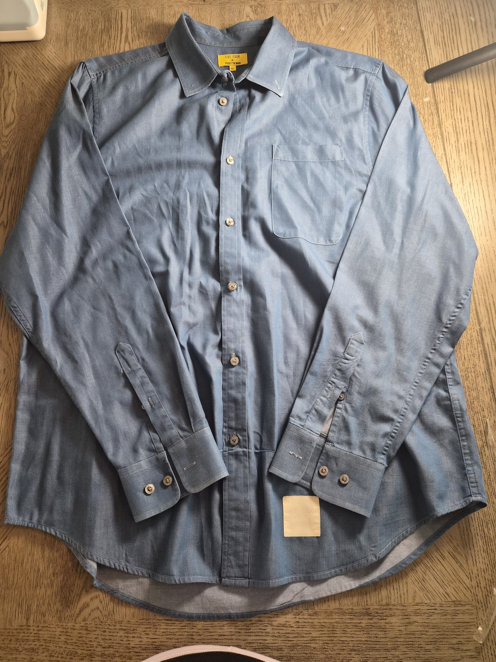 Five Four Light Blue Casual Button-Down Shirt